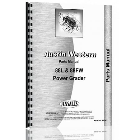 Aftermarket Parts Manual For Austin Western 88FW Grader Power Diesel Chassis Only RAP66588